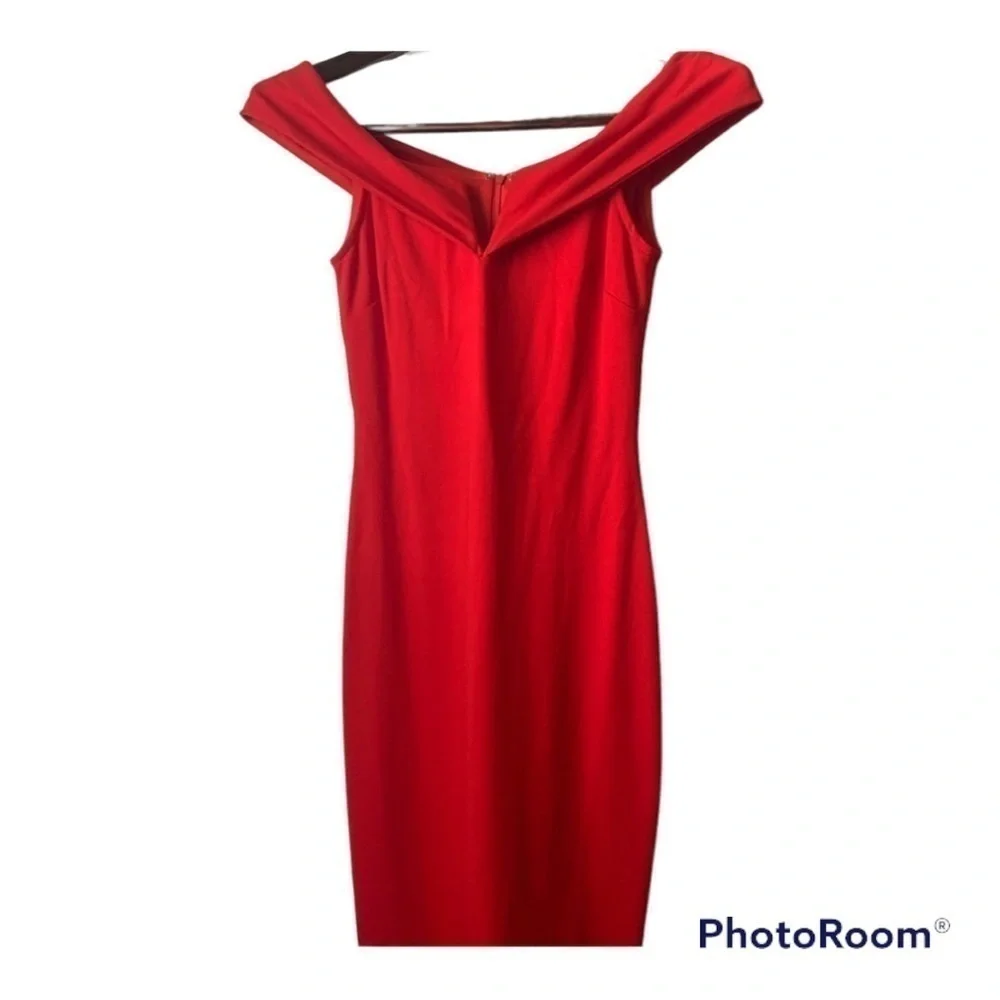 FOREVER 21 off- the- shoulder v-neck holiday sexy cocktail dress - Picture 1 of 7